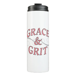 Grace & Grit in roze en grijs Thermosbeker