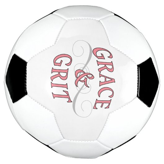 Grace & Grit in roze en grijs Voetbal (Gedraaid)