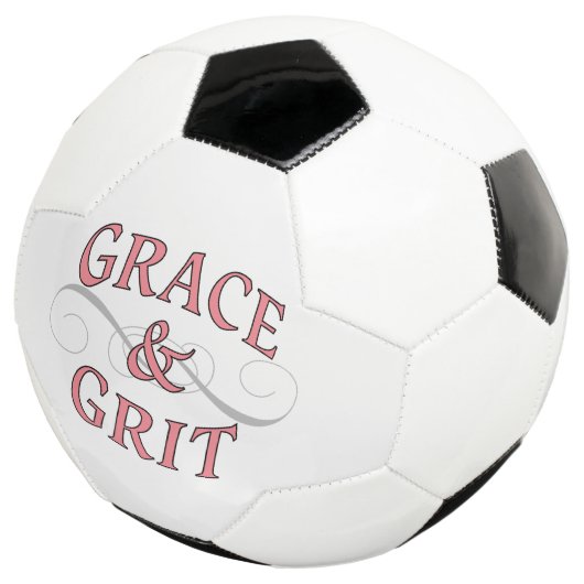 Grace & Grit in roze en grijs Voetbal (Drie kwart)