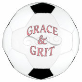 Grace & Grit in roze en grijs Voetbal (Voorkant)
