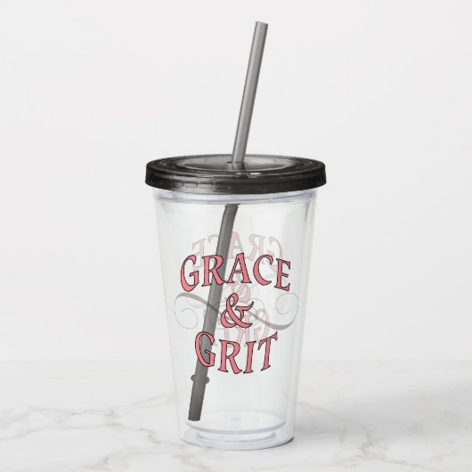 Grace & Grit voor de stoere dame Acryl Drinkbeker (Achterkant)