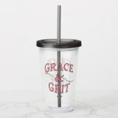 Grace & Grit voor de stoere dame Acryl Drinkbeker (Voorkant)