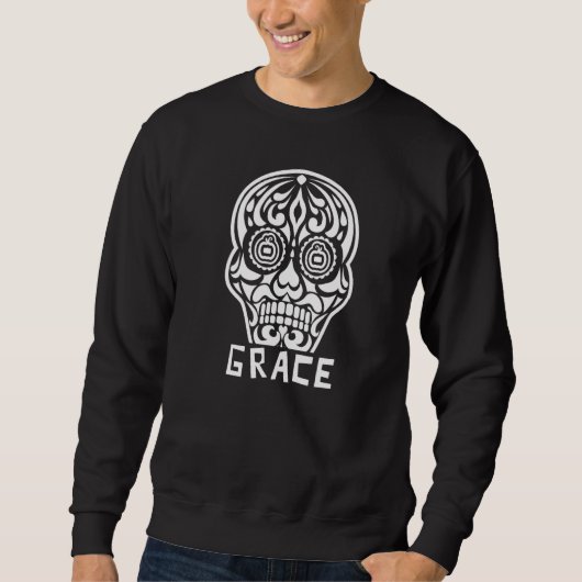 Grace Halloween Suiker Skull Trui (Voorkant)