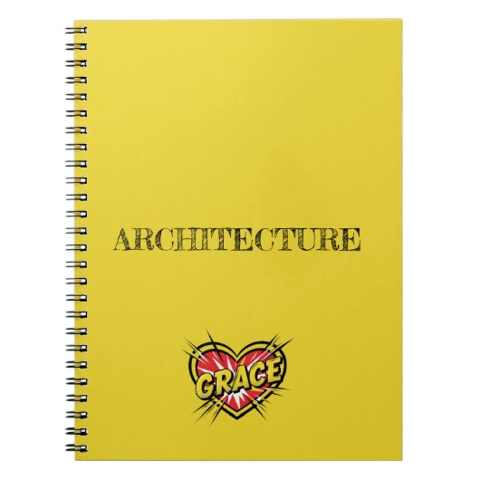 Grace Hart Geel Notitieboek (Voorkant)