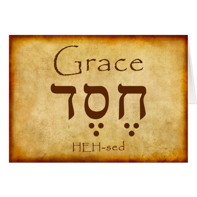 GRACE HEBREW-KAART (Voorkant Horizontaal)