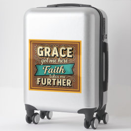 Grace heeft me hier retro design gebracht sticker