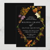 Grace herfst donker vintage bruiloft uitnodigingen (Voorkant / Achterkant)