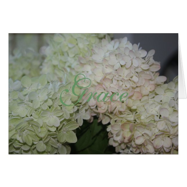 Grace Hydrangea Card (Voorkant Horizontaal)