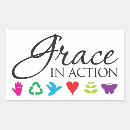Grace in Action Sticker (Voorkant)