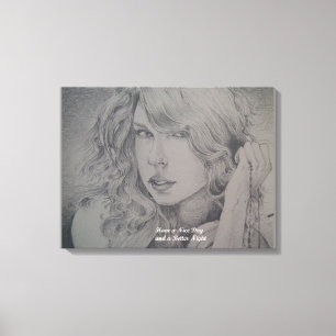 Grace in Ash: Portret van schoonheid Canvas Print