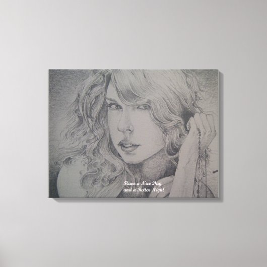 Grace in Ash: Portret van schoonheid Canvas Print (Voorkant)