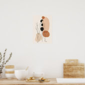 Grace in Beweging | Minimalistische Abstracte Vrou Poster (Keuken)