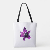 Grace in Bloom - Paarse Lily Canvas tas (Achterkant)