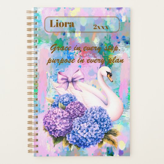 Grace in Every Step" - Aangepaste Inspirerend zwaa Planner (Voorkant)