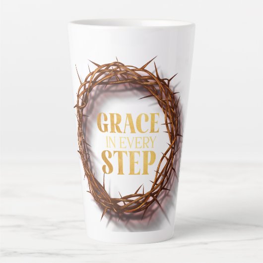 Grace in Every Step Latte Mok (Voorkant)