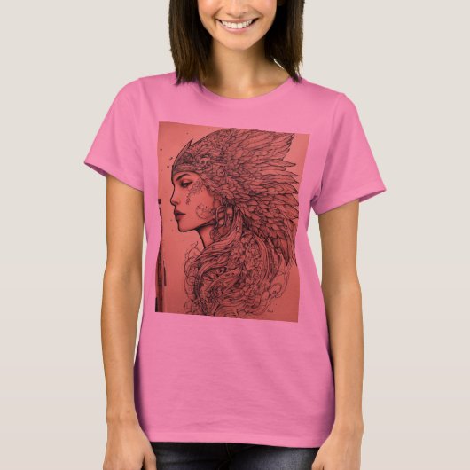 Grace in Flight: A Wing Sketch T-shirt (Voorkant)