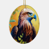 "Grace in Flight: Majestic Eagle Art" Keramisch Ornament (Rechts)