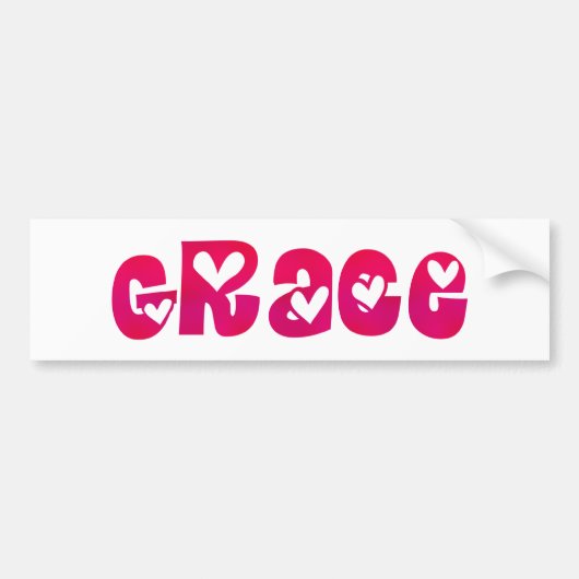 Grace in het hart bumpersticker (Voorkant)