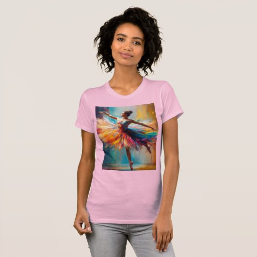 Grace in Motion Ballet Ballerina T-shirt (Voorkant volledig)