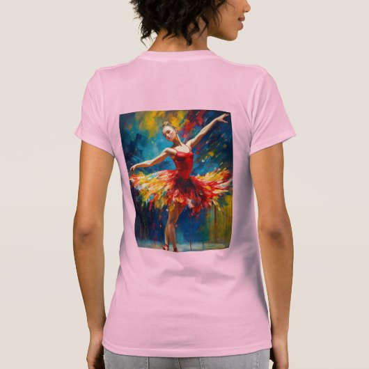 Grace in Motion Ballet Ballerina T-shirt (Achterkant)