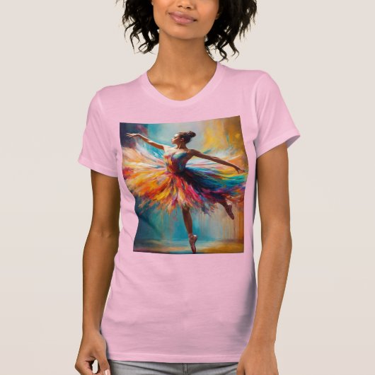 Grace in Motion Ballet Ballerina T-shirt (Voorkant)