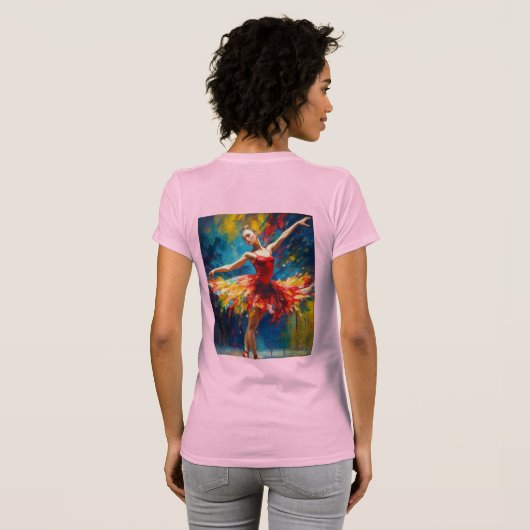 Grace in Motion Ballet Ballerina T-shirt (Achterkant volledig)