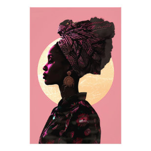 Grace in Pink: Afrikaanse erfgoedmuze Foto Afdruk