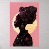 Grace in Pink: Afrikaanse erfgoedmuze Poster (Voorkant)