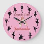 Grace in Time - Personalized Ballet Dancer Grote Klok (Voorkant)
