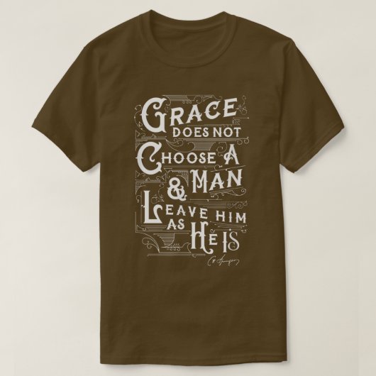 Grace Inspirerend Charles Spurgeon Quote Christi T-shirt (Design voorkant)
