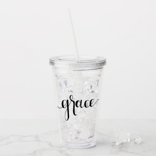 Grace Insulated Tumbler Acryl Drinkbeker (Voorkant ijs)