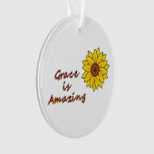 Grace is Amazing - Zonnebloem Ornament (voorkant)