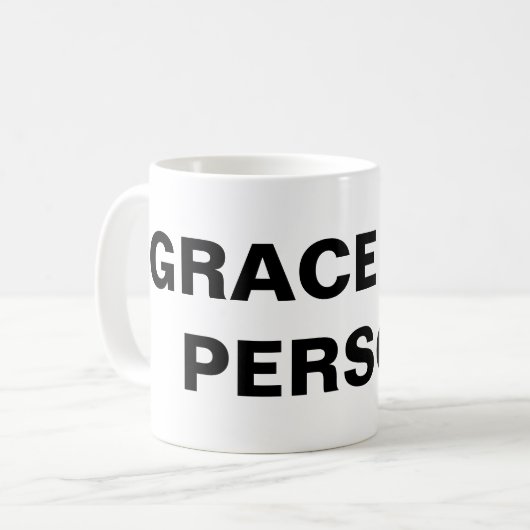 "Grace is een persoon" Klassieke Mok (Voorkant links)