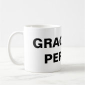 "Grace is een persoon" Klassieke Mok (Links)