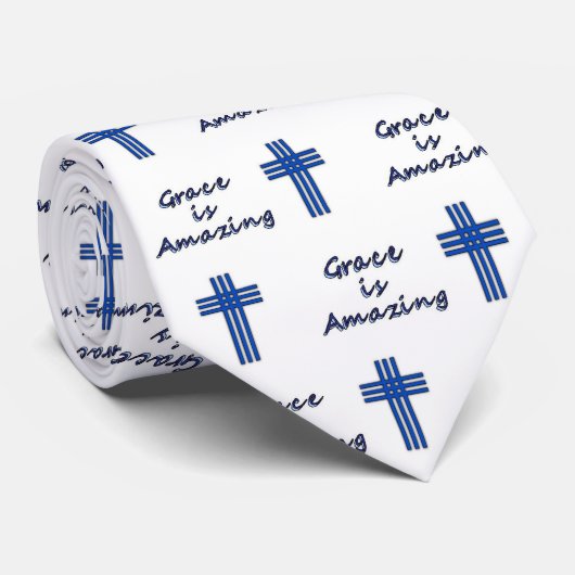 Grace is geweldig - Cross Stropdas (Opgerold)