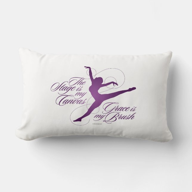 Grace is mijn borstel (dans) lumbar pillow kussen (Voorkant)