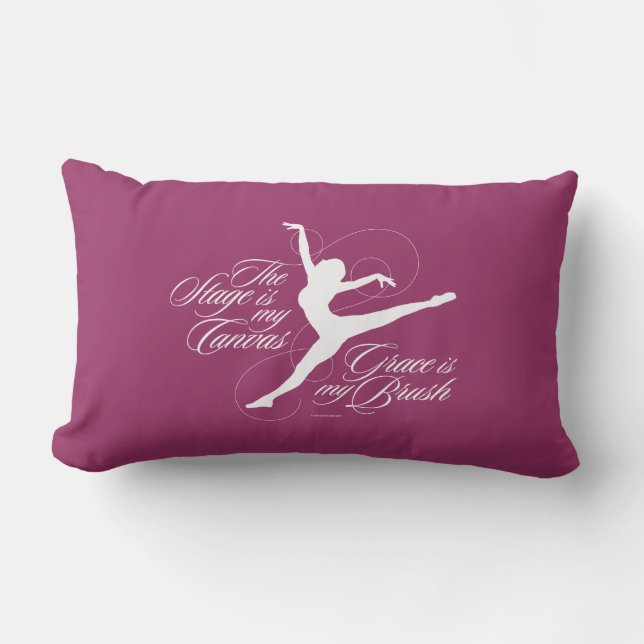 Grace is mijn borstel (dans) lumbar pillow kussen (Voorkant)