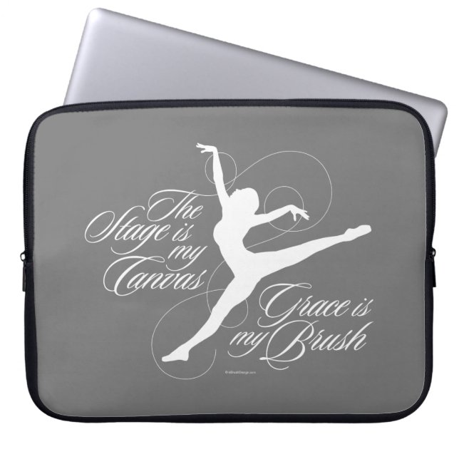 Grace is mijn penseel (dans) laptop sleeve (Voorkant)