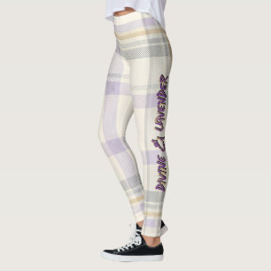 Grace Ivory & Lavender Luxe Plaid Patroon Vol 72 Leggings