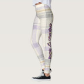 Grace Ivory & Lavender Luxe Plaid Pattern Vol 72 Leggings (Links)