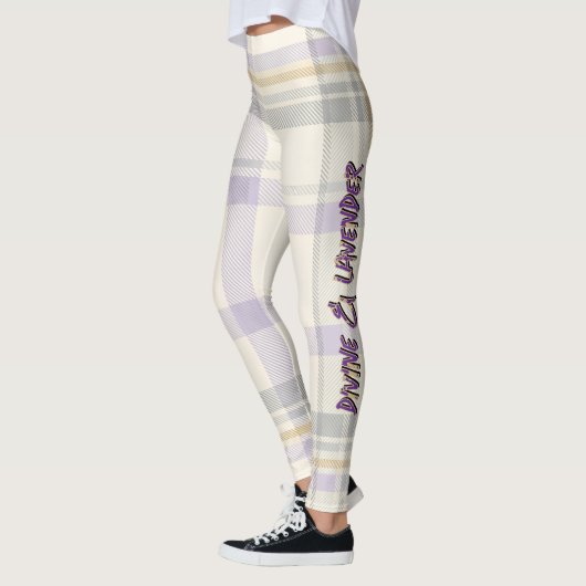 Grace Ivory & Lavender Luxe Plaid Pattern Vol 72 Leggings (Links)