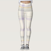 Grace Ivory & Lavender Luxe Plaid Pattern Vol 72 Leggings (Voorkant)