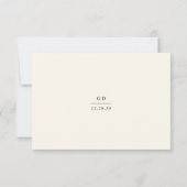 Grace Ivory Modern Wedding RSVP Kaartje (Achterkant)