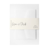 Grace Ivory Modern Wedding Uitnodigingen Wikkel (Voorkant Voorbeeld)