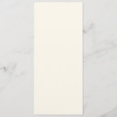 Grace Ivory Moderne Trouwdag Menu (Achterkant)
