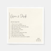 Grace Ivory Moderne Trouwdag Servet (Voorkant)