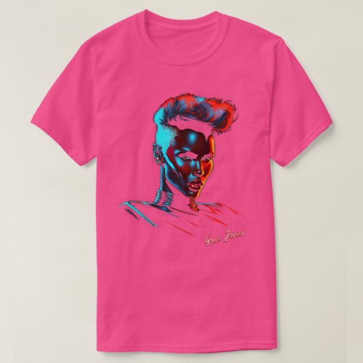 Grace Jones 80s Stijl Esthetisch Ontwerp 1 T-shirt (Design voorkant)