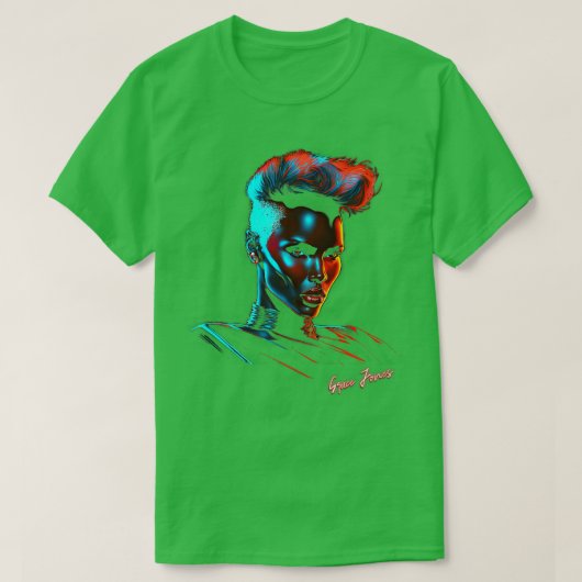 Grace Jones 80s Stijl Esthetisch Ontwerp 1 T-shirt (Design voorkant)