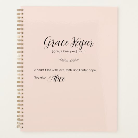 Grace Keeper Gepersonaliseerde Paasplanner Planner (Voorkant)