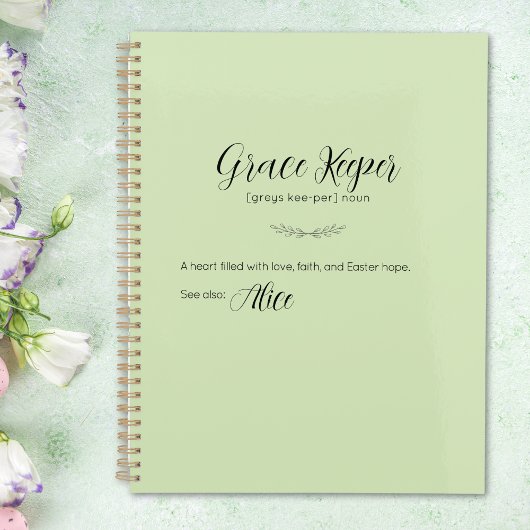 Grace Keeper Pasen Planner - Lime Crème Kaft